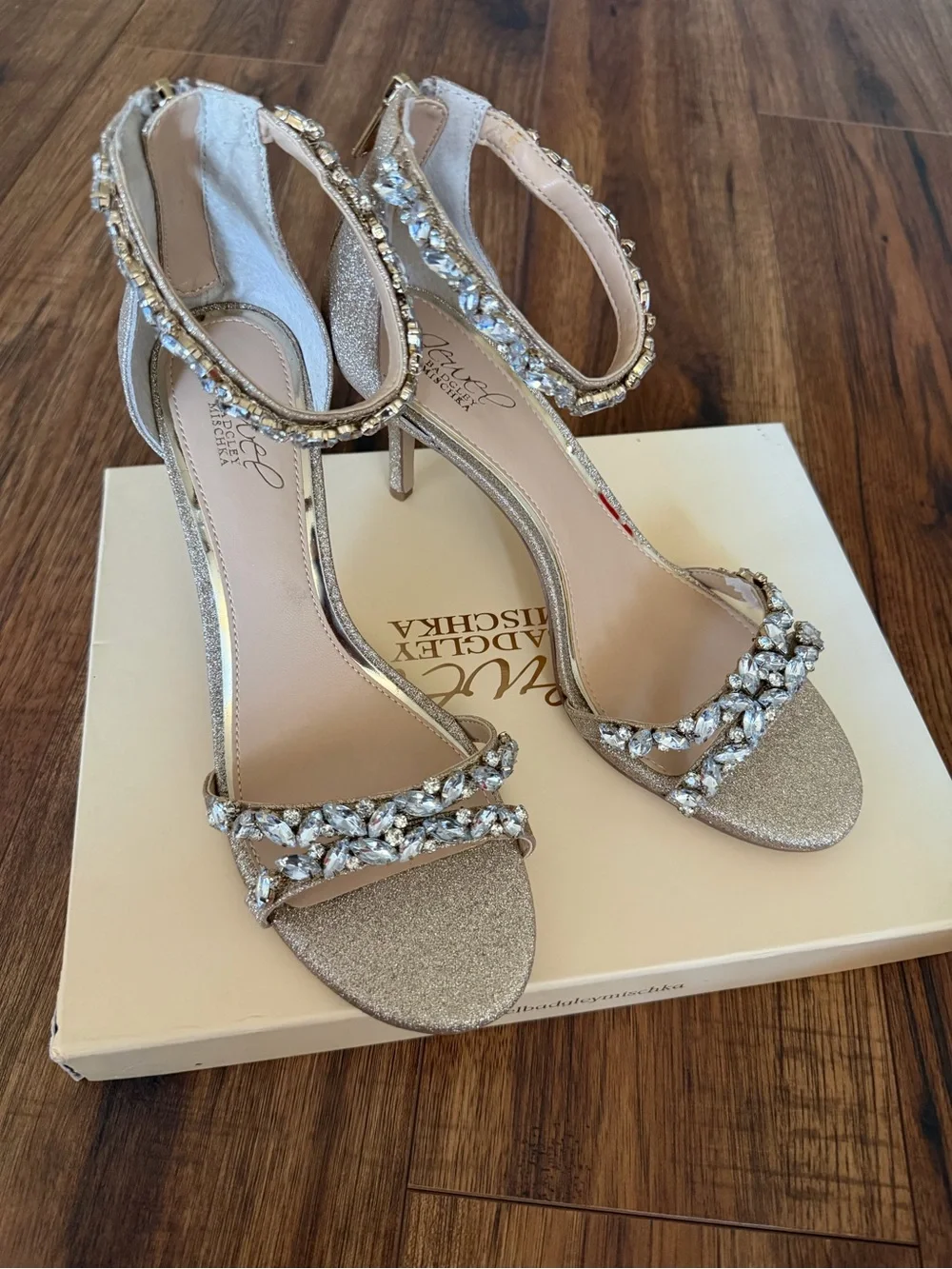 Dustyn Ankle Strap Sandal Jewel Badgley Mischka Collection